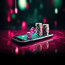 Responsible gaming reminder displayed alongside CK999 slot games on a smartphone